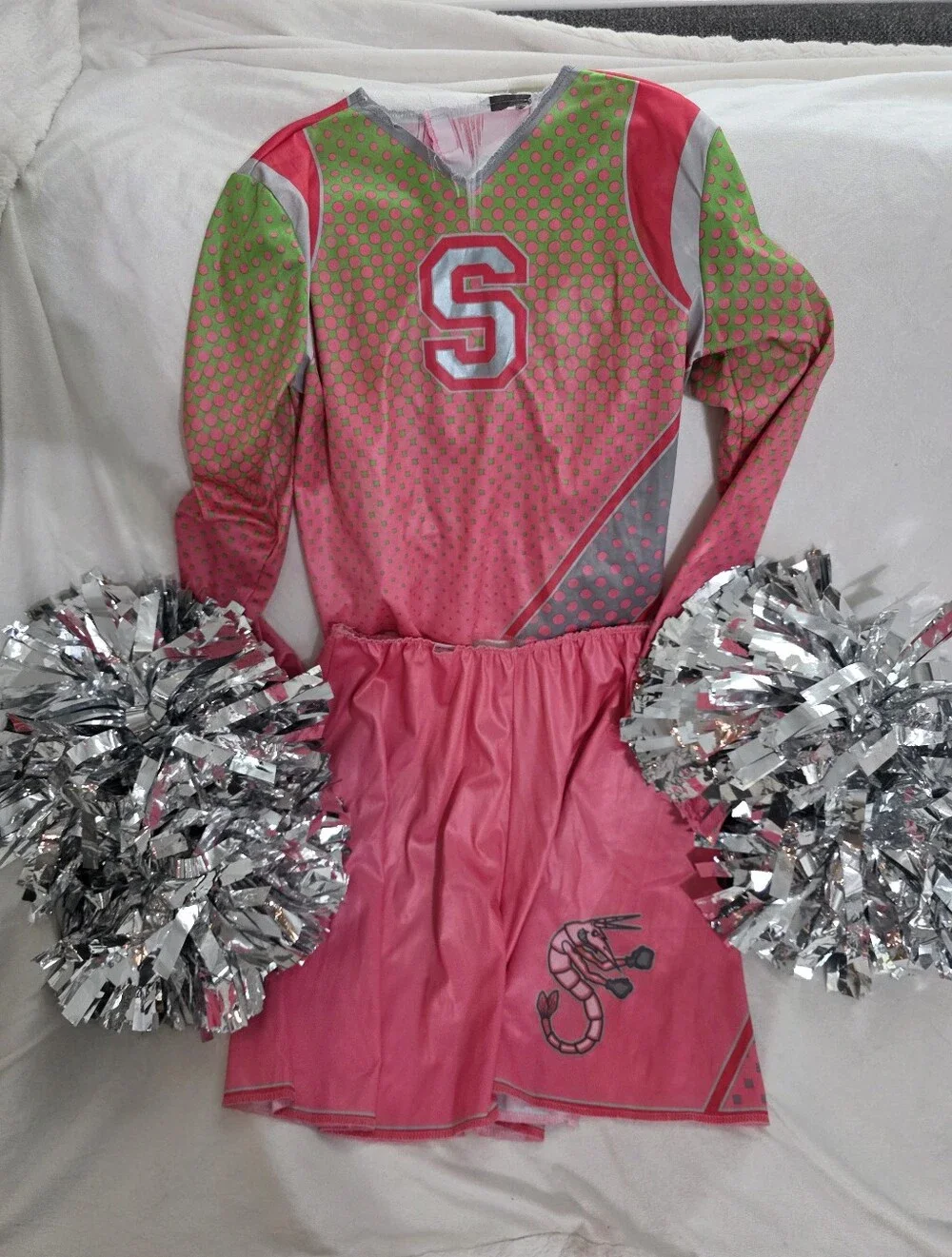 Disney Zombies Addison Cheerleader Halloween Costume with Pom Poms
